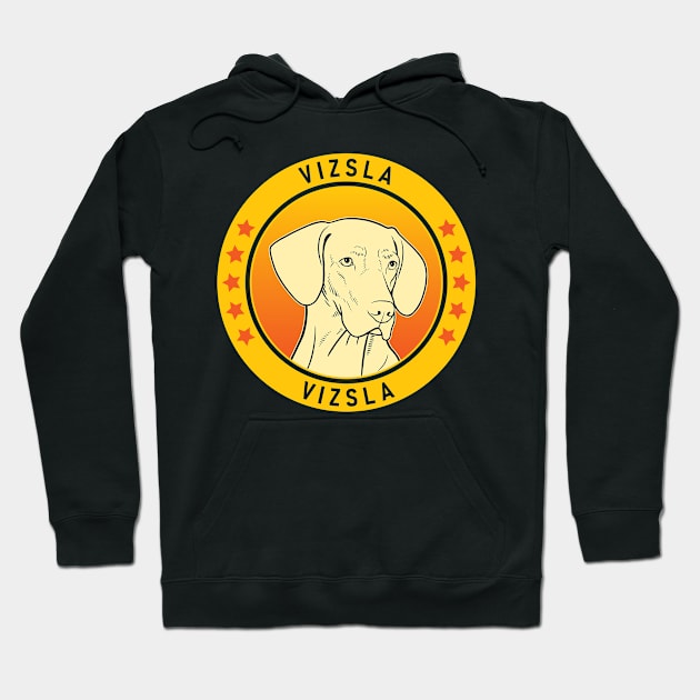 Vizsla Dog Portrait Hoodie by millersye